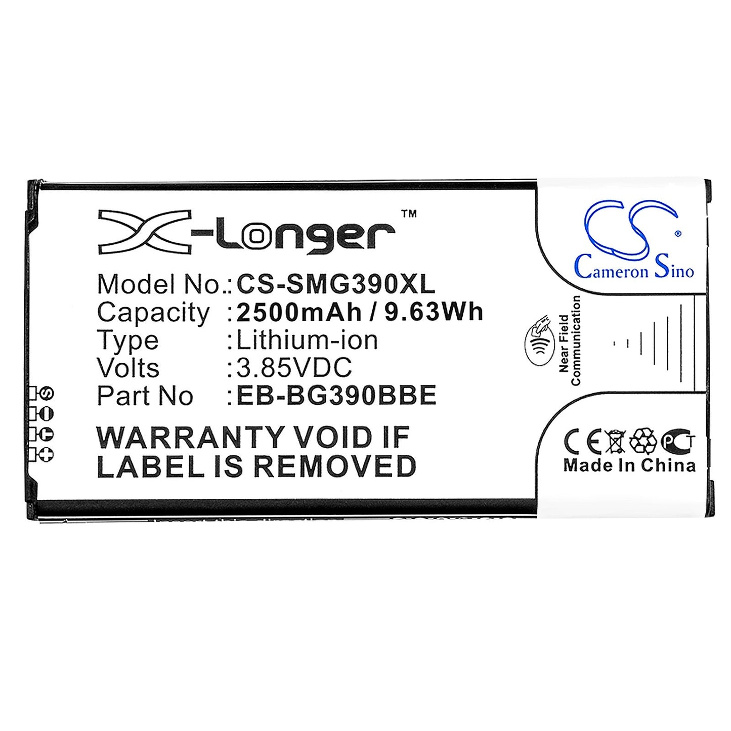 Replacement Battery for Samsung  Galaxy Xcover 4 – Mobile, SmartPhone – 2500mAh / 9.63Wh / 3.85V