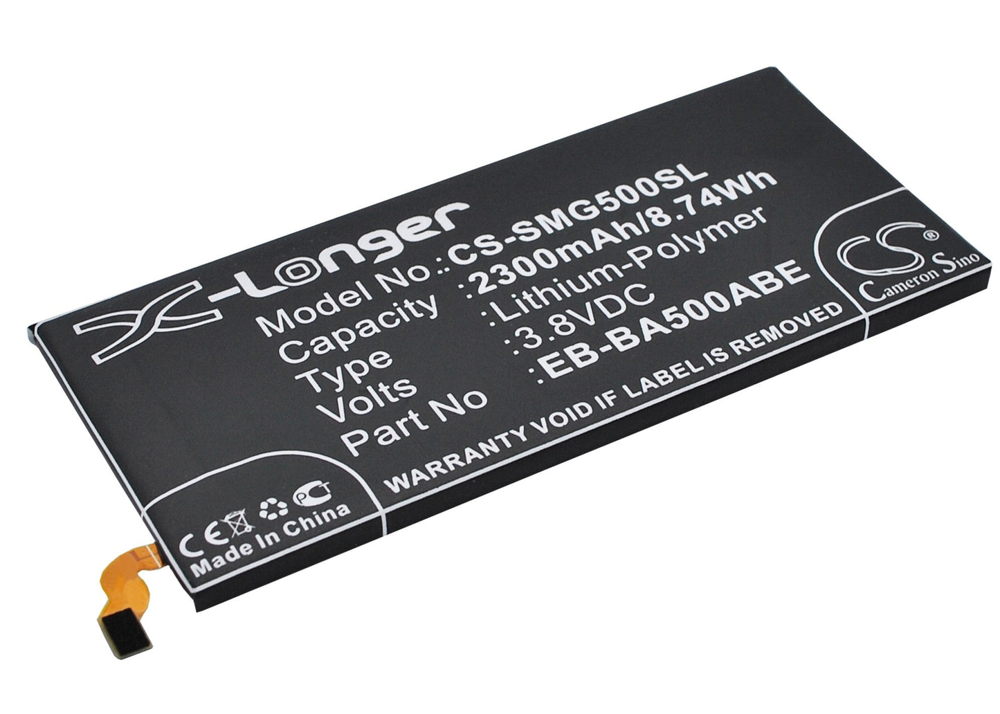 Replacement Battery for Samsung  Galaxy A5 – Mobile, SmartPhone – 2300mAh / 8.74Wh / 3.8V