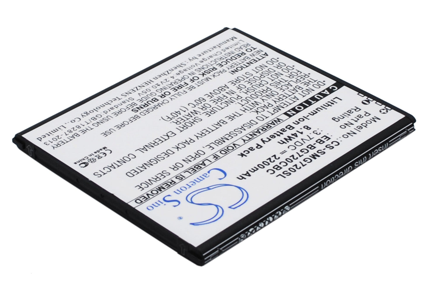 Replacement Battery for Samsung  Galaxy Grand 3 – Mobile, SmartPhone – 2200mAh / 8.14Wh / 3.7V