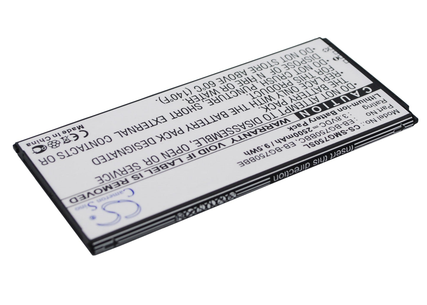 Replacement Battery for Samsung  Galaxy Mega 2 – Mobile, SmartPhone – 2500mAh / 9.5Wh / 3.8V