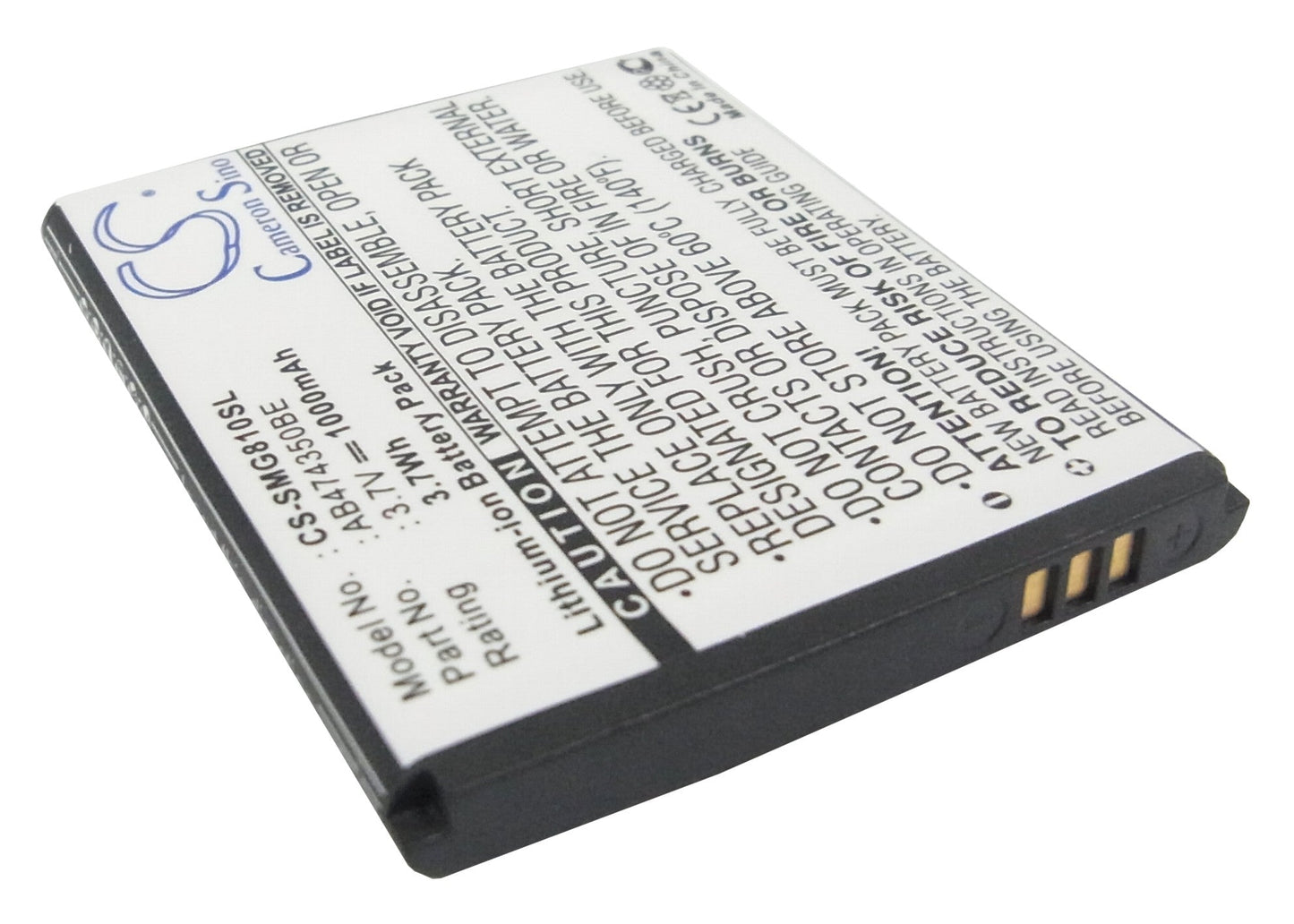 Replacement Battery for Samsung  B5722 Duos – Mobile, SmartPhone – 1000mAh / 3.70Wh / 3.7V
