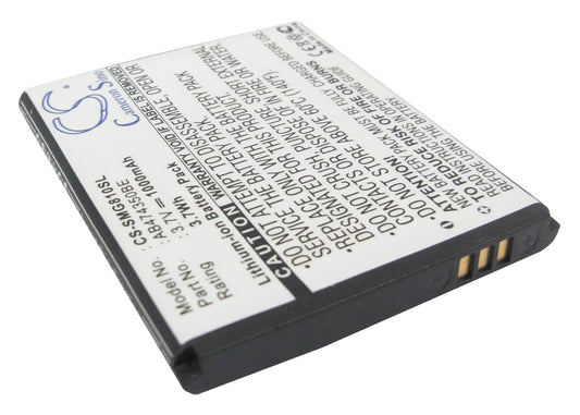 Replacement Battery for Samsung  B5722 Duos – Mobile, SmartPhone – 1000mAh / 3.70Wh / 3.7V