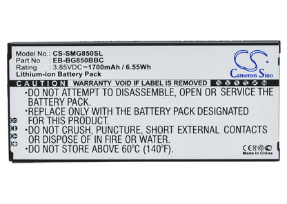 Replacement Battery for Samsung  Galaxy Alpha – Mobile, SmartPhone – 1700mAh / 6.55Wh / 3.85V