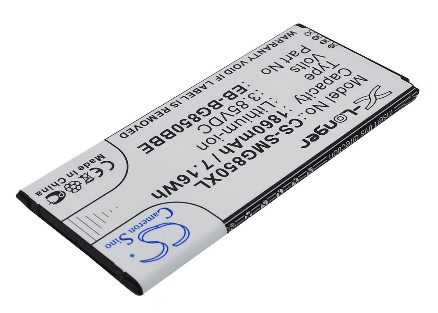 Replacement Battery for Samsung  Galaxy Alpha – Mobile, SmartPhone – 1860mAh / 7.16Wh / 3.85V