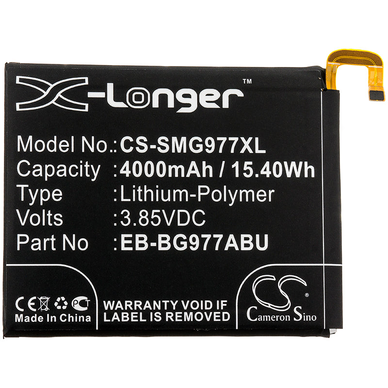 Replacement Battery for Samsung  Galaxy S10 5G – Mobile, SmartPhone – 4000mAh / 15.40Wh / 3.85V