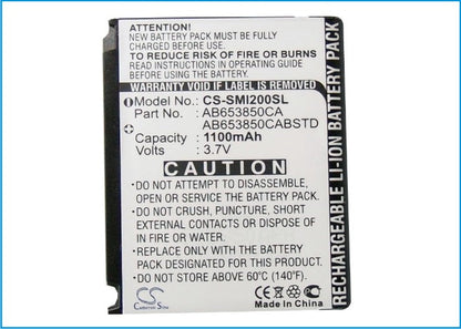Replacement Battery for Samsung  Behold II T939 – Mobile, SmartPhone – 1100mAh / 3.7V
