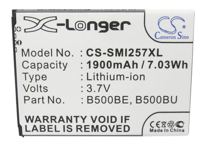 Replacement Battery for Samsung  Galaxy S4 Mini – Mobile, SmartPhone – 1900mAh / 7.03Wh / 3.7V