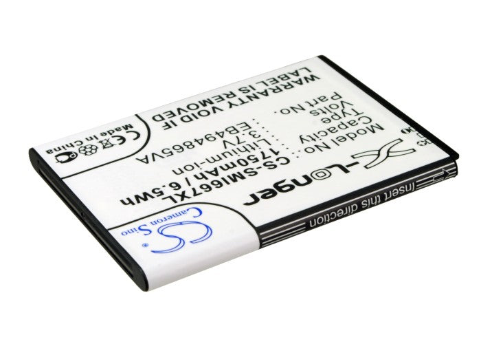 Replacement Battery for Samsung  Focus 2 – Mobile, SmartPhone – 1750mAh/6.5Wh / 3.7V