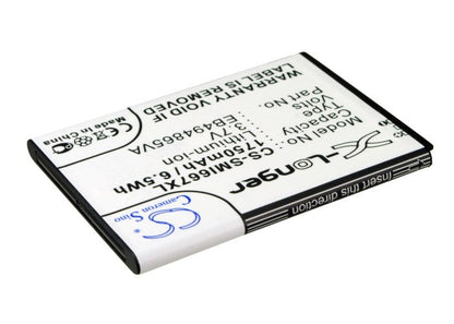 Replacement Battery for Samsung  Focus 2 – Mobile, SmartPhone – 1750mAh/6.5Wh / 3.7V