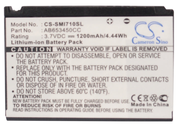Replacement Battery for Samsung  SGH-i710 – Mobile, SmartPhone – 1200mAh / 3.7V