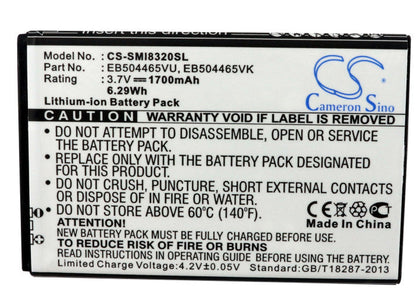 Replacement Battery for Vodafone  360 – Mobile, SmartPhone – 1700mAh / 6.29Wh / 3.7V