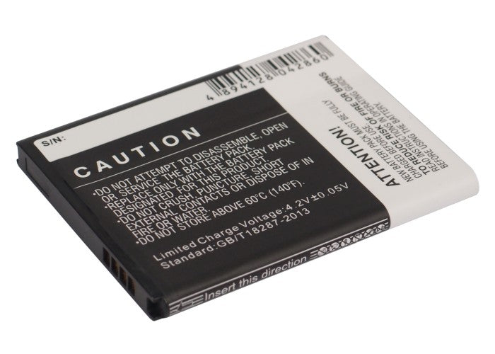 Replacement Battery for T-Mobile  Galaxy S II – Mobile, SmartPhone – 1600mAh / 5.92Wh / 3.7V