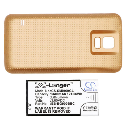 Replacement Battery for Samsung  Galaxy S5 – Mobile, SmartPhone – 5600mAh / 21.56Wh / 3.85V