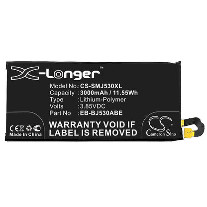 Replacement Battery for Samsung  Galaxy J5 2017 – Mobile, SmartPhone – 3000mAh / 11.55Wh / 3.85V