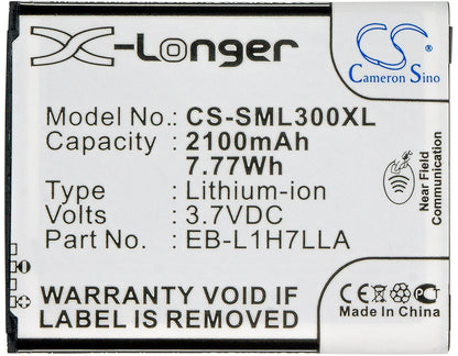 Replacement Battery for USCellular  Galaxy Axiom – Mobile, SmartPhone – 2100mAh / 7.98Wh / 3.8V