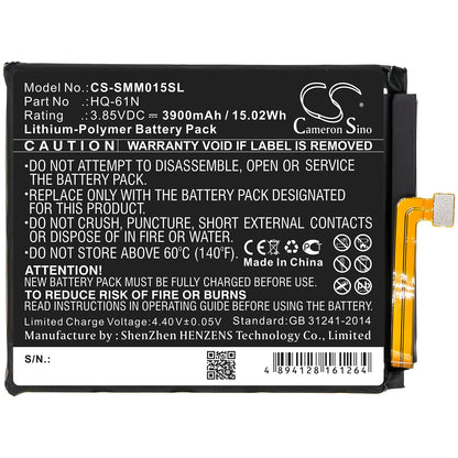 Replacement Battery for Samsung  Galaxy M01 2020 – Mobile, SmartPhone – 3900mAh / 15.02Wh / 3.85V