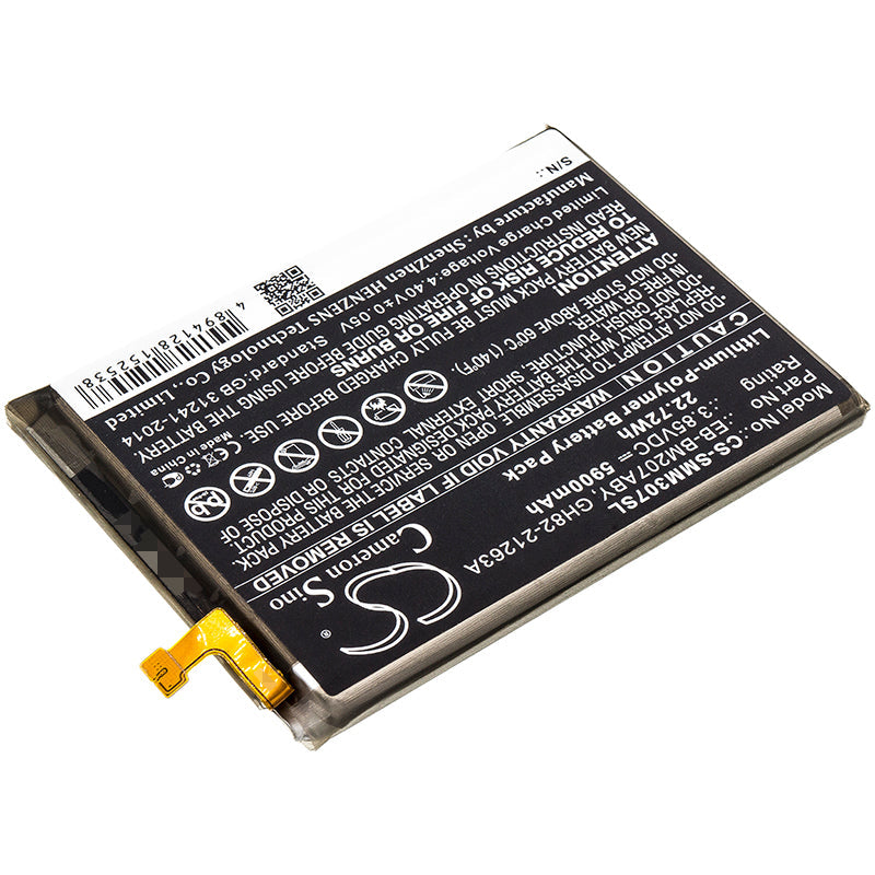 Replacement Battery for Samsung  Galaxy M30s – Mobile, SmartPhone – 5900mAh / 22.72Wh / 3.85V