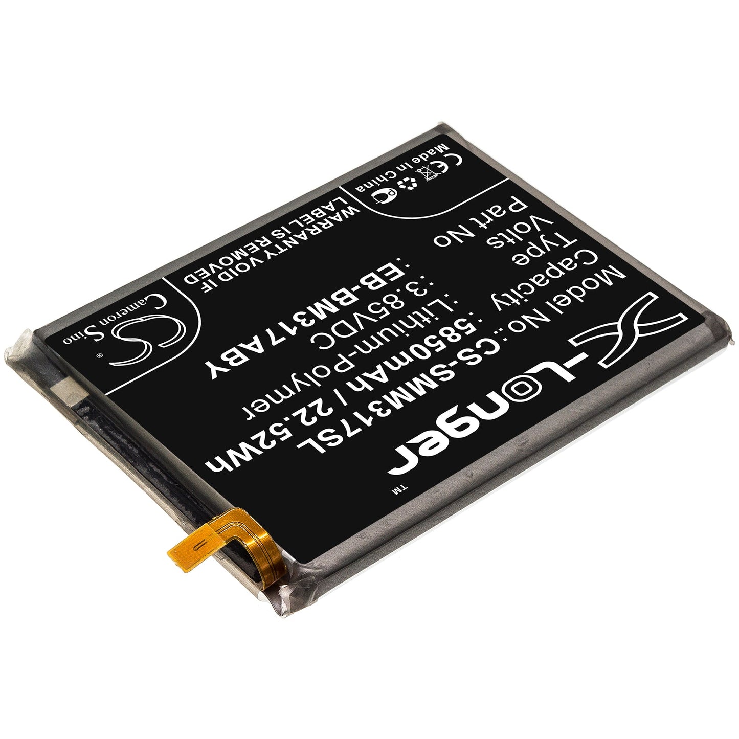 Replacement Battery for Samsung  Galaxy M31 – Mobile, SmartPhone – 5850mAh / 22.52Wh / 3.85V