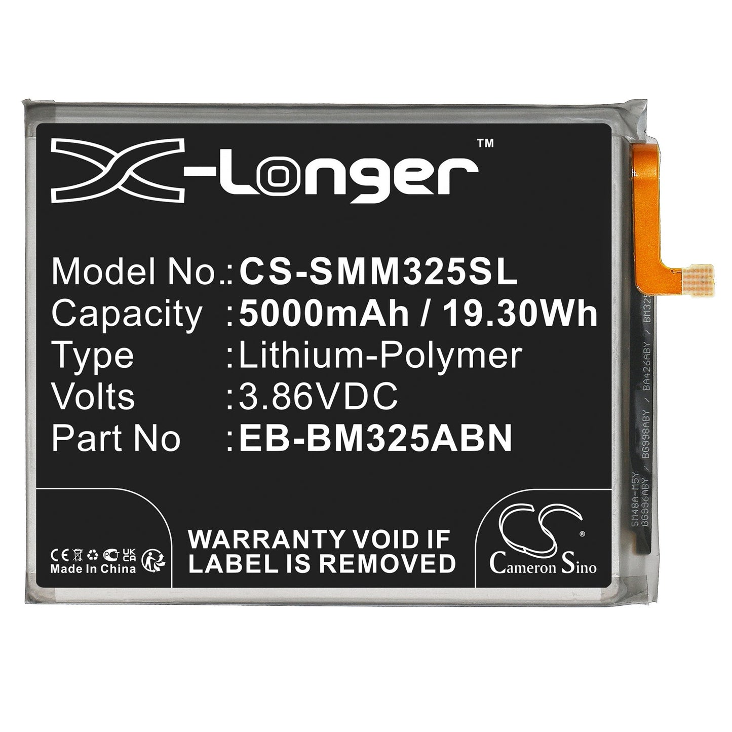 Replacement Battery for Samsung  Galaxy M32 – Mobile, SmartPhone – 5000mAh / 19.30Wh / 3.86V