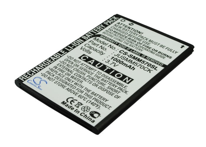 Replacement Battery for Samsung  Acclaim M920 – Mobile, SmartPhone – 1000mAh / 3.70Wh / 3.7V
