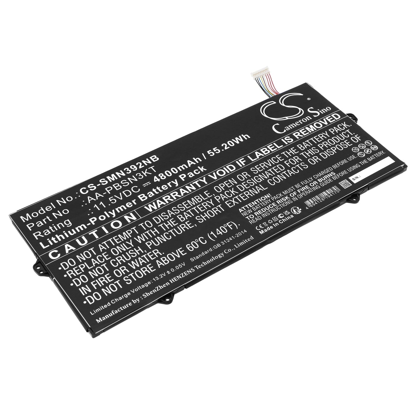 Replacement Battery for Samsung  730MBE – Notebook, Laptop – 4800mAh / 55.20Wh / 11.5V
