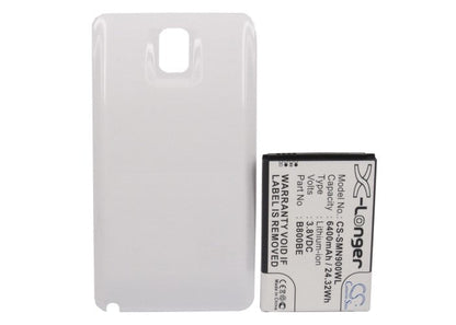 Replacement Battery for Samsung  Galaxy Note 3 – Mobile, SmartPhone – 6400mAh / 24.32Wh / 3.8V