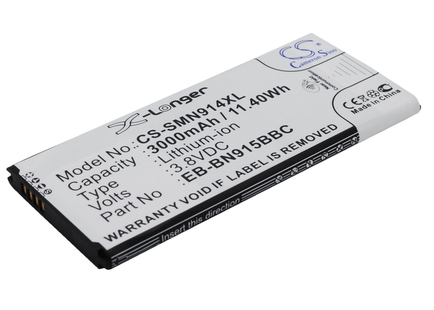 Replacement Battery for Samsung  Galaxy Note Edge – Mobile, SmartPhone – 3000mAh / 11.40Wh / 3.8V