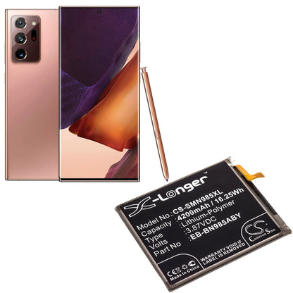 Replacement Battery for Samsung  Galaxy Note 20 Ultra – Mobile, SmartPhone – 4200mAh / 16.25Wh / 3.87V