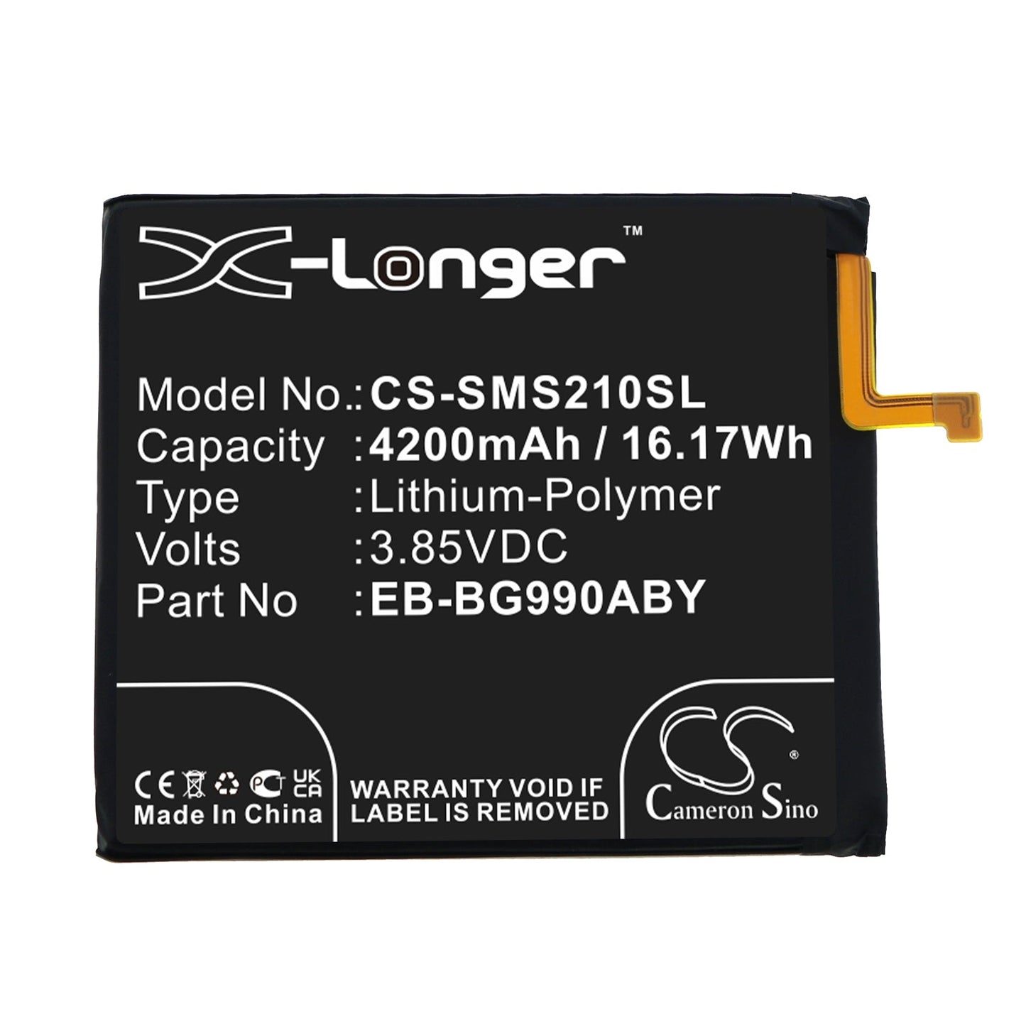 Replacement Battery for Samsung  Galaxy S21 Fan Edition 5G – Mobile, SmartPhone – 4200mAh / 16.17Wh / 3.85V