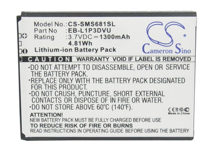Replacement Battery for Samsung  Galaxy Ace Duos – Mobile, SmartPhone – 1300mAh / 4.81Wh / 3.7V