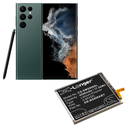 Replacement Battery for Samsung  Galaxy S22 Ultra 5G – Mobile, SmartPhone – 4550mAh / 17.52Wh / 3.85V