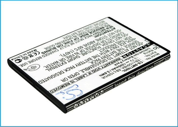 Replacement Battery for Samsung  Exhilarate – Mobile, SmartPhone – 1500mAh/5.55Wh / 3.7V