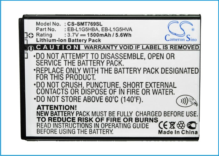Replacement Battery for AT&T  Galaxy Exhilarate – Mobile, SmartPhone – 1500mAh/5.55Wh / 3.7V