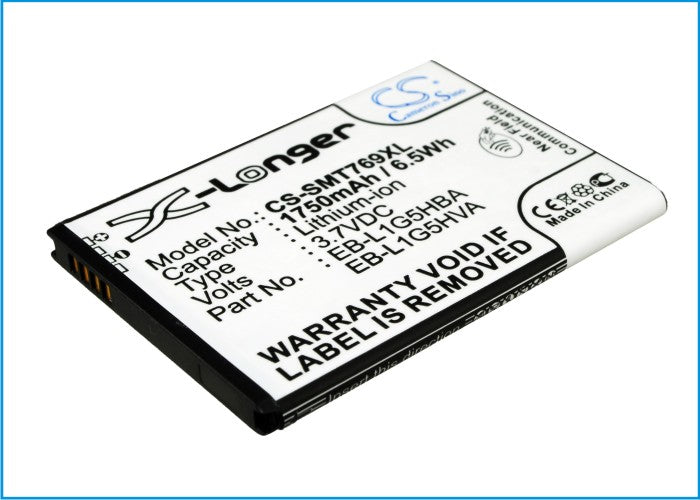 Replacement Battery for AT&T  Galaxy Exhilarate – Mobile, SmartPhone – 1750mAh/6.5Wh / 3.7V