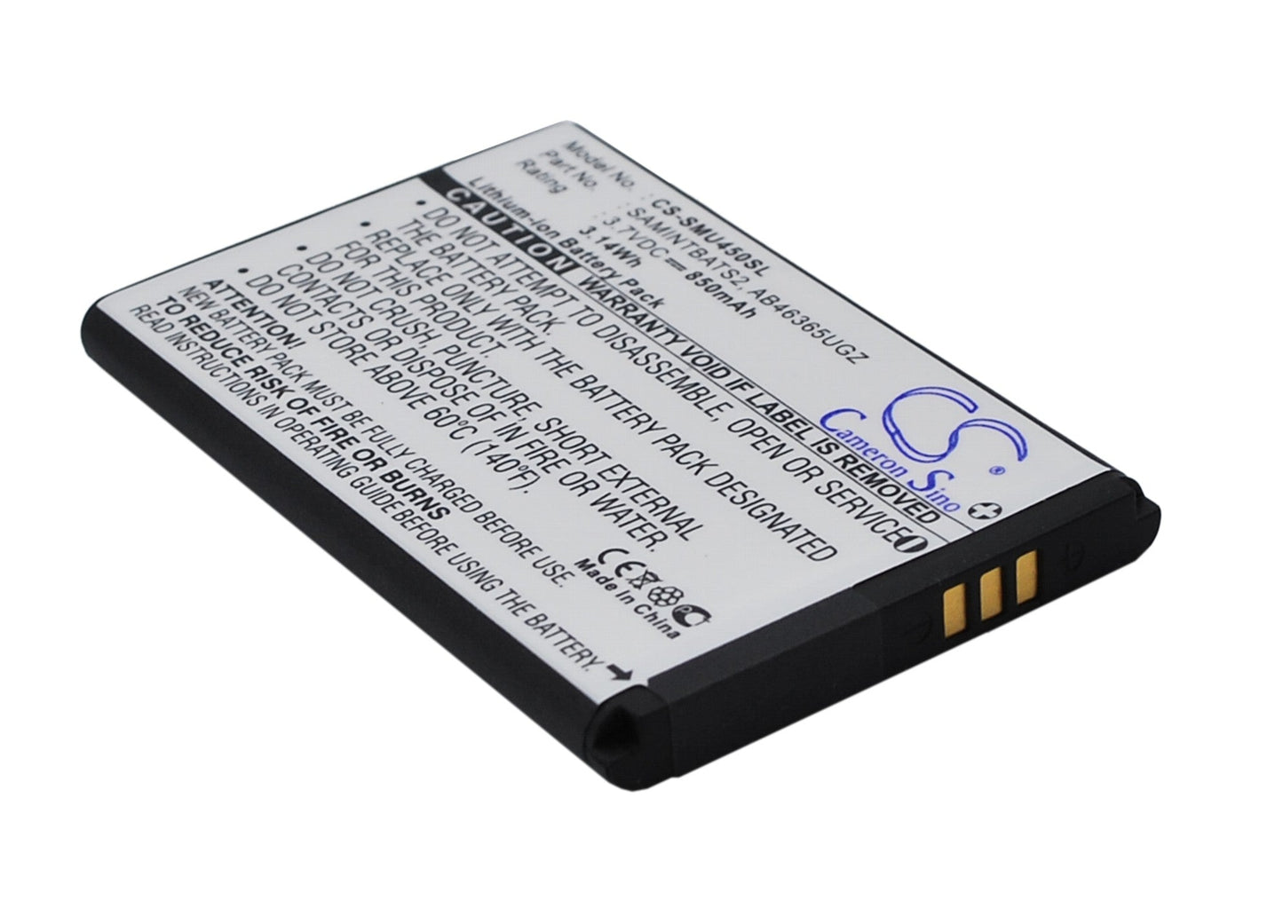 Replacement Battery for Samsung  DoubleTake – Mobile, SmartPhone – 850mAh/3.14Wh / 3.7V