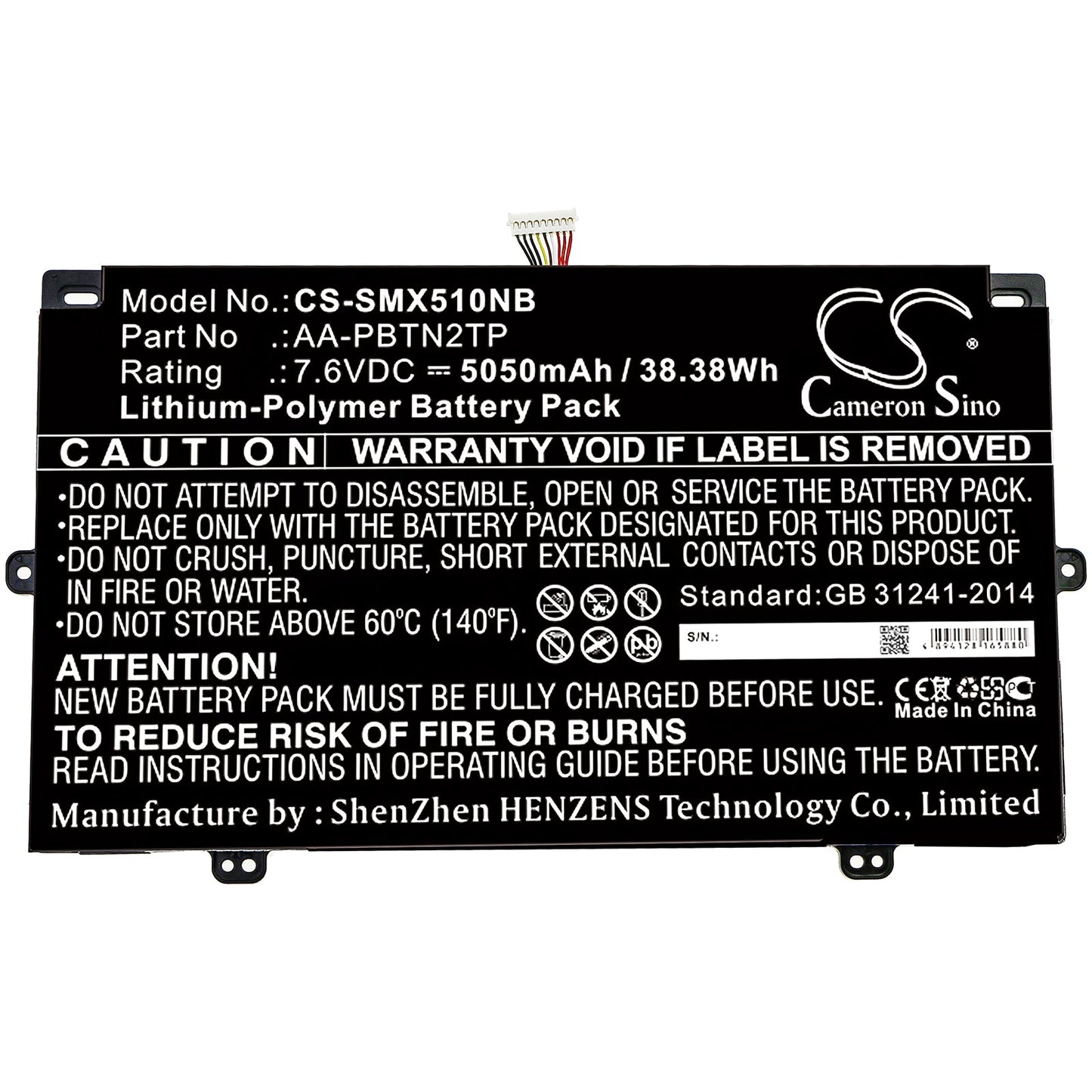 Replacement Battery for Samsung  XE510C24 – Notebook, Laptop – 5050mAh / 38.38Wh / 7.6V