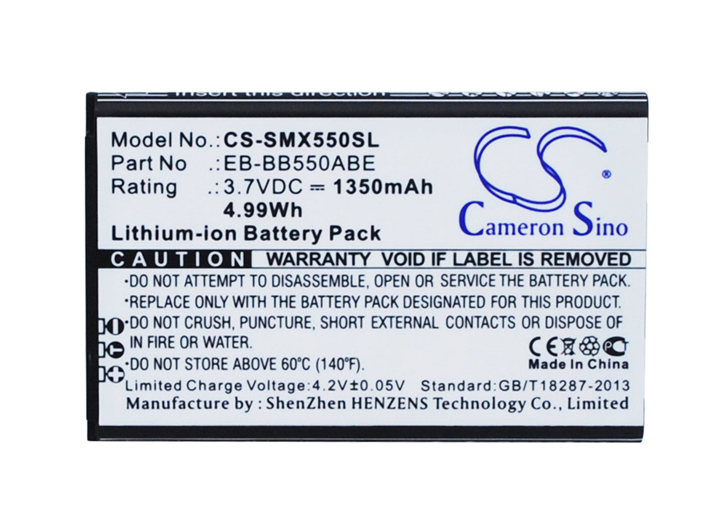 Replacement Battery for Samsung  SM-B550 – Mobile, SmartPhone – 1200mAh / 4.44Wh / 3.7V