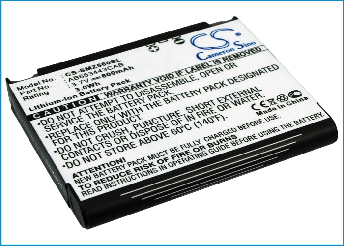 Replacement Battery for Samsung  Behold SGH-T919 – Mobile, SmartPhone – 800mAh/2.96Wh / 3.7V