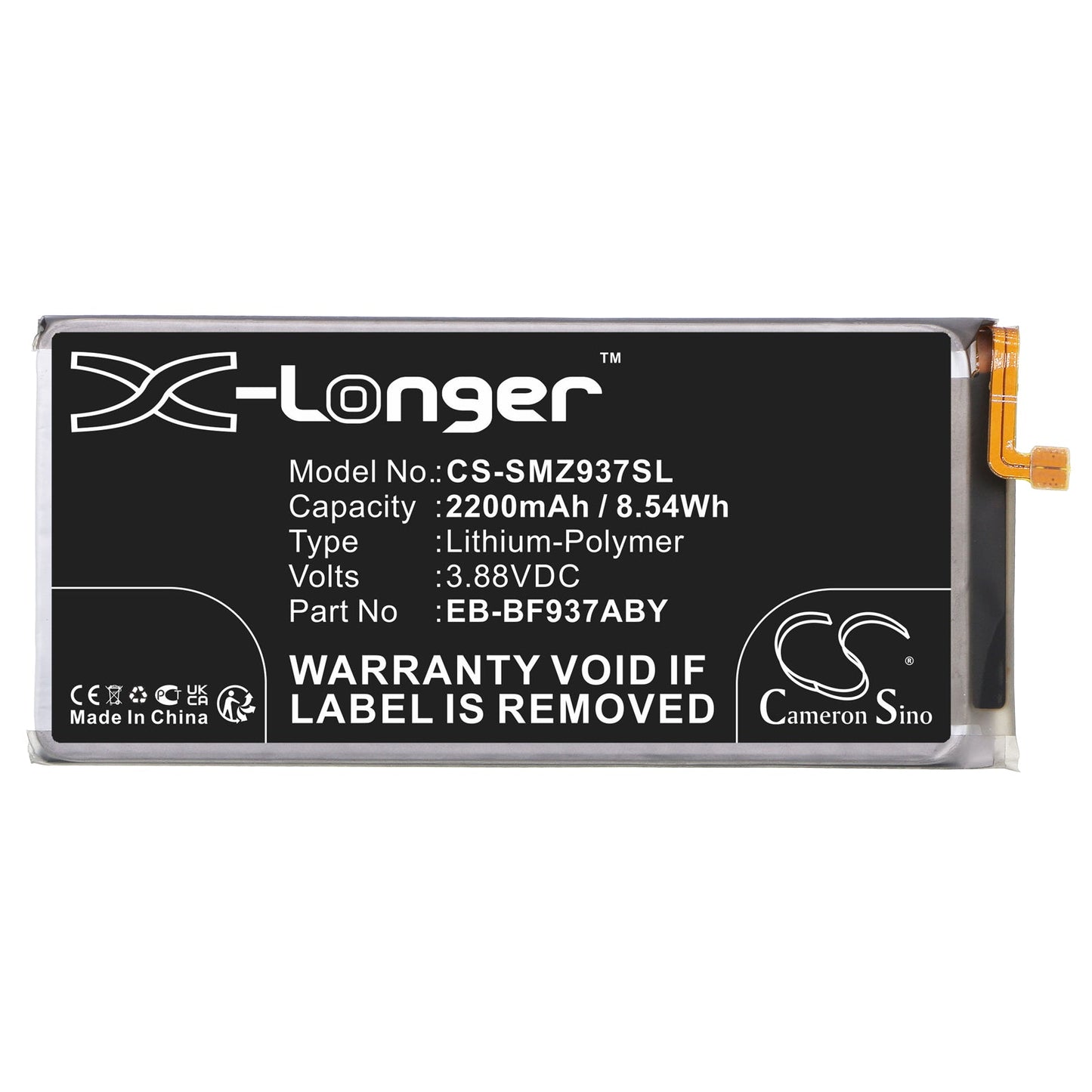 Replacement Battery for Samsung  Galaxy Z Fold4 – Mobile, SmartPhone – 2200mAh / 8.54Wh / 3.88V
