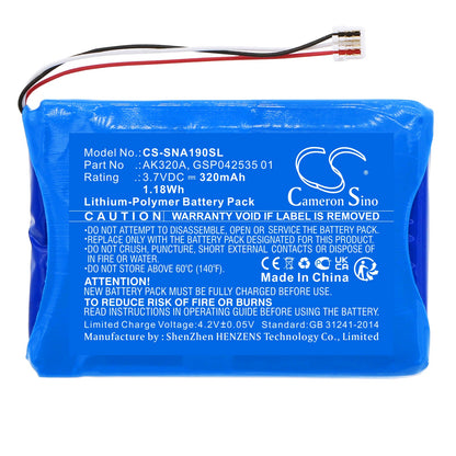 Replacement Battery for AGFEO  IP Multi-Cell – Wireless Headset – 320mAh / 1.18Wh / 3.7V