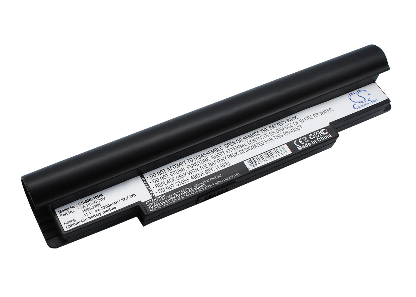 Replacement Battery for Samsung  N110 (black) – Notebook, Laptop – 5200mAh / 11.1V