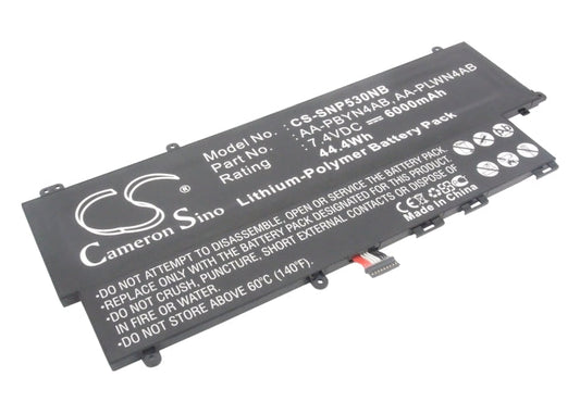 Replacement Battery for Samsung  530U3 – Notebook, Laptop – 6000mAh / 44.40Wh / 7.4V