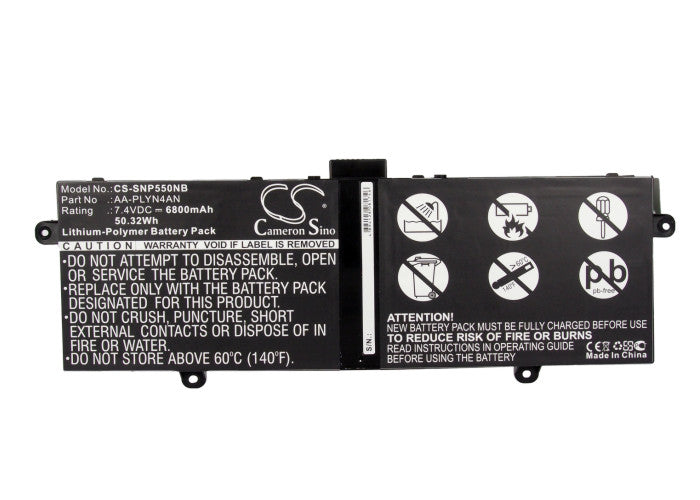 Replacement Battery for Samsung  Chromebook 550C – Notebook, Laptop – 6800mAh / 50.32Wh / 7.4V