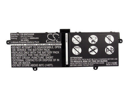 Replacement Battery for Samsung  Chromebook 550C – Notebook, Laptop – 6800mAh / 50.32Wh / 7.4V