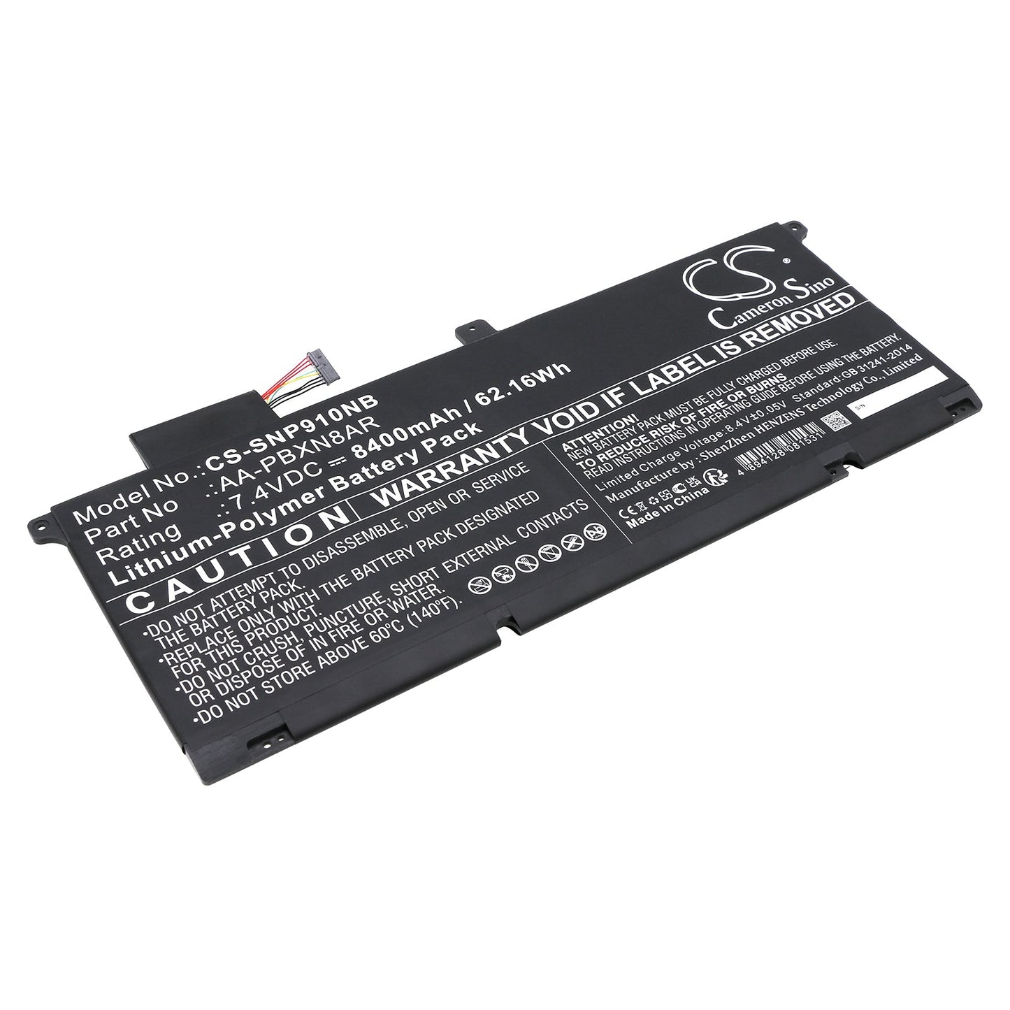 Replacement Battery for Samsung  900X4 – Notebook, Laptop – 8400mAh / 62.16Wh / 7.4V