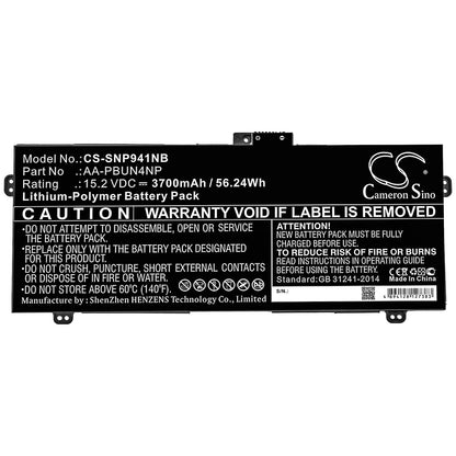 Replacement Battery for Samsung  ATIV Book 9 Pro – Notebook, Laptop – 3700mAh / 56.24Wh / 15.2V