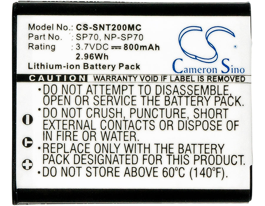 Replacement Battery for Sony  Bloggie Duo – Camera – 800mAh / 2.96Wh / 3.7V