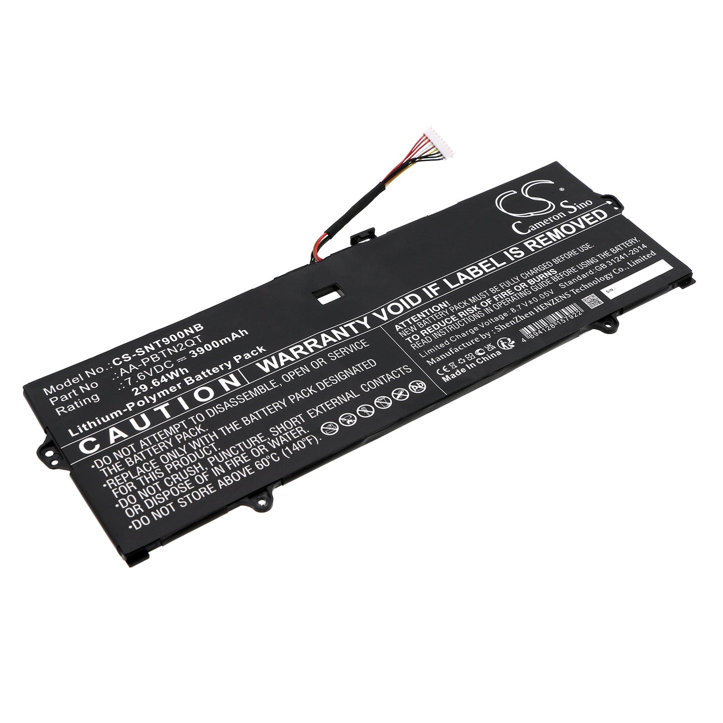 Replacement Battery for Samsung  900X3N-K03 – Notebook, Laptop – 3900mAh / 29.64Wh / 7.6V