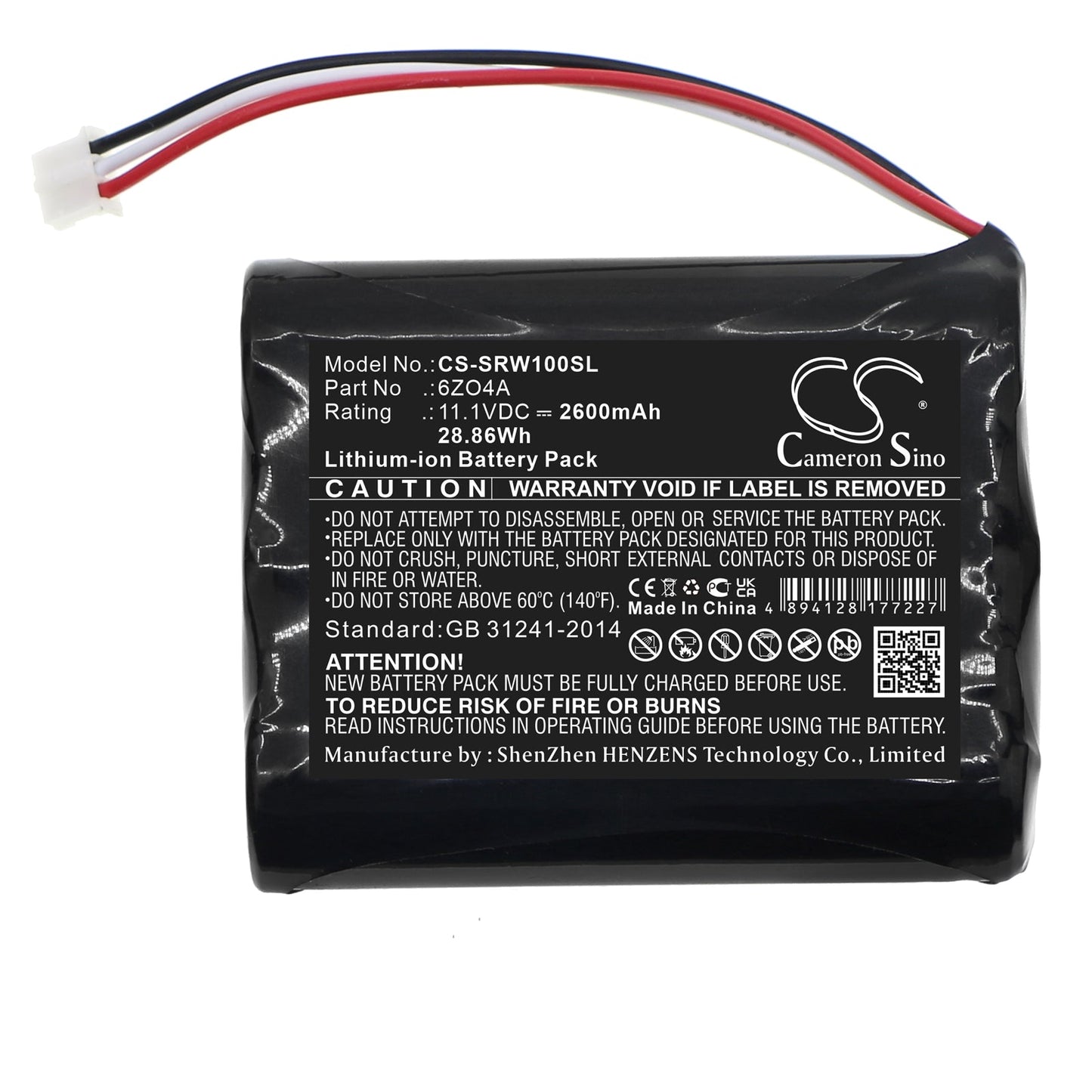 Replacement Battery for Sony  VGF-WA1 – Speaker – 2600mAh / 28.86Wh / 11.1V