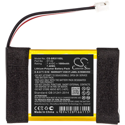 Replacement Battery for Sony  SRS-X11 – 1000mAh / 7.40Wh